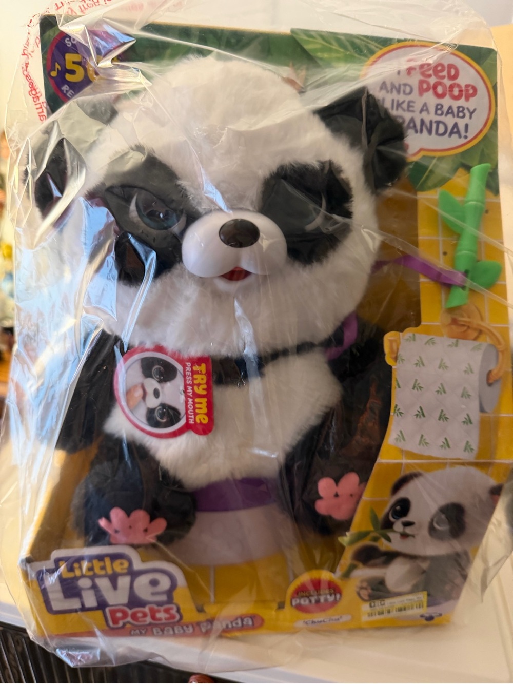 My Baby Panda Plush Toy - Black & White Interactive Panda